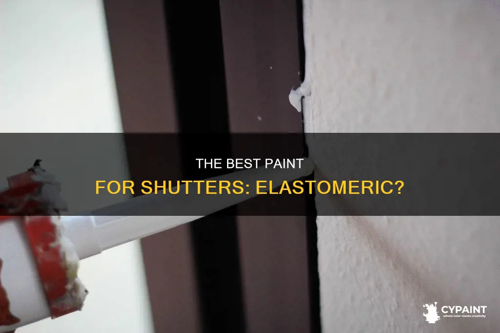 is it okay to paint shutters with elastomeric paint