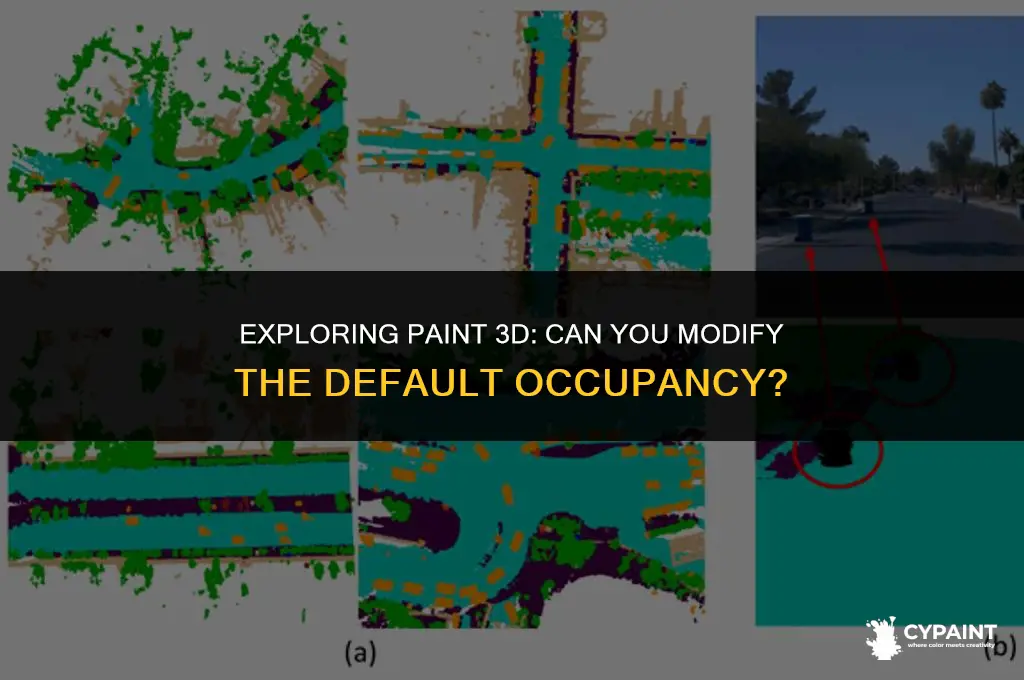 is it possible to change the occupacy in paint 3d