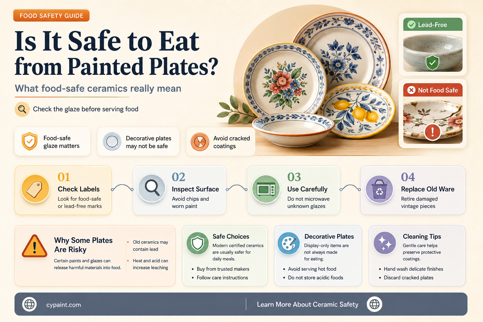 can you eat food out of a painted plante