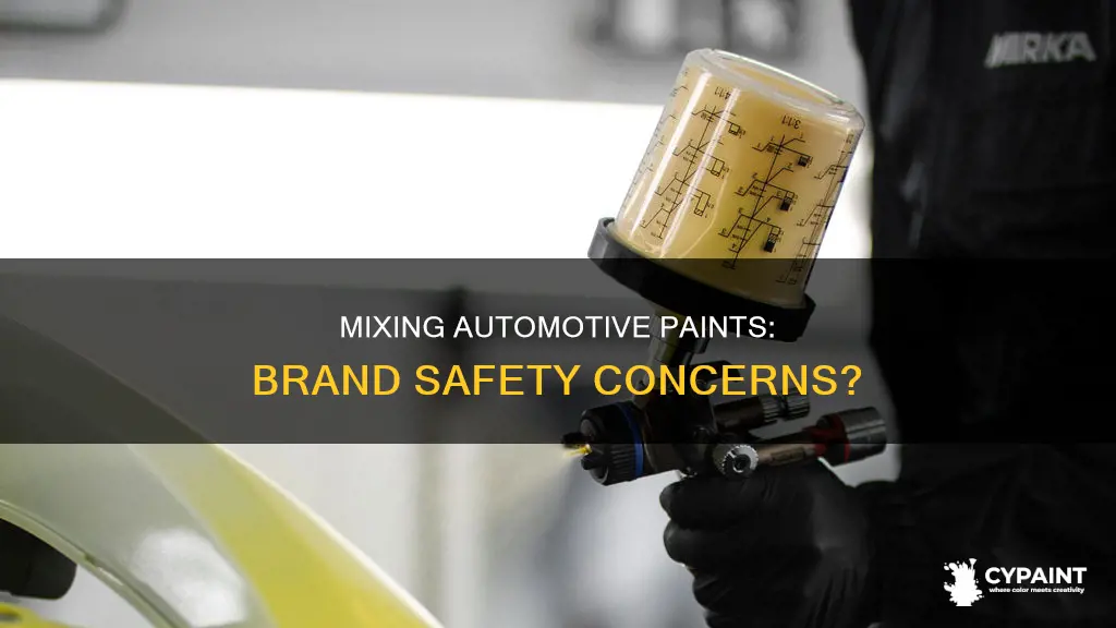 is it safe to mix brands of automotive paints