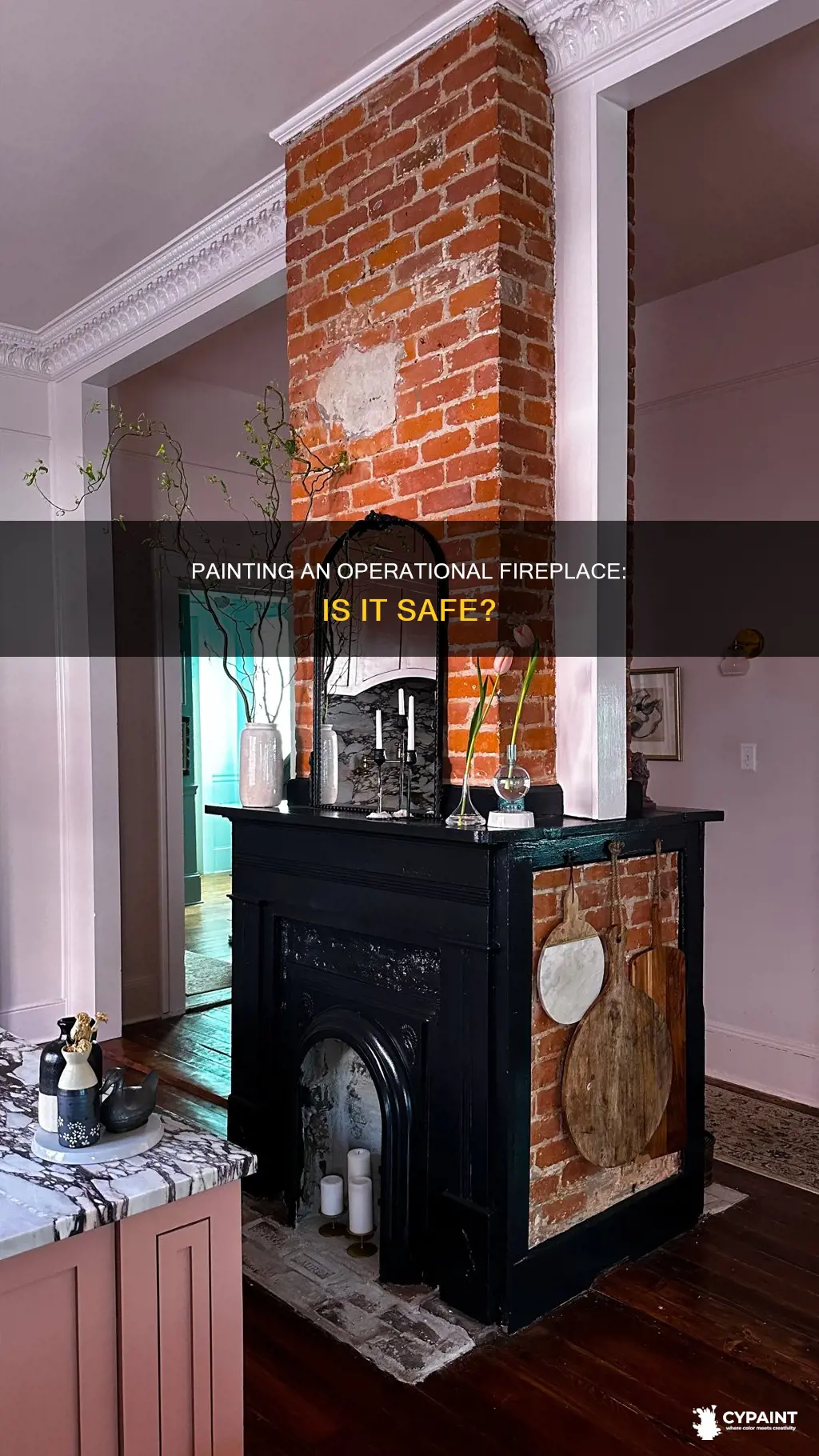 is it safe to paint interior of operational fireplace