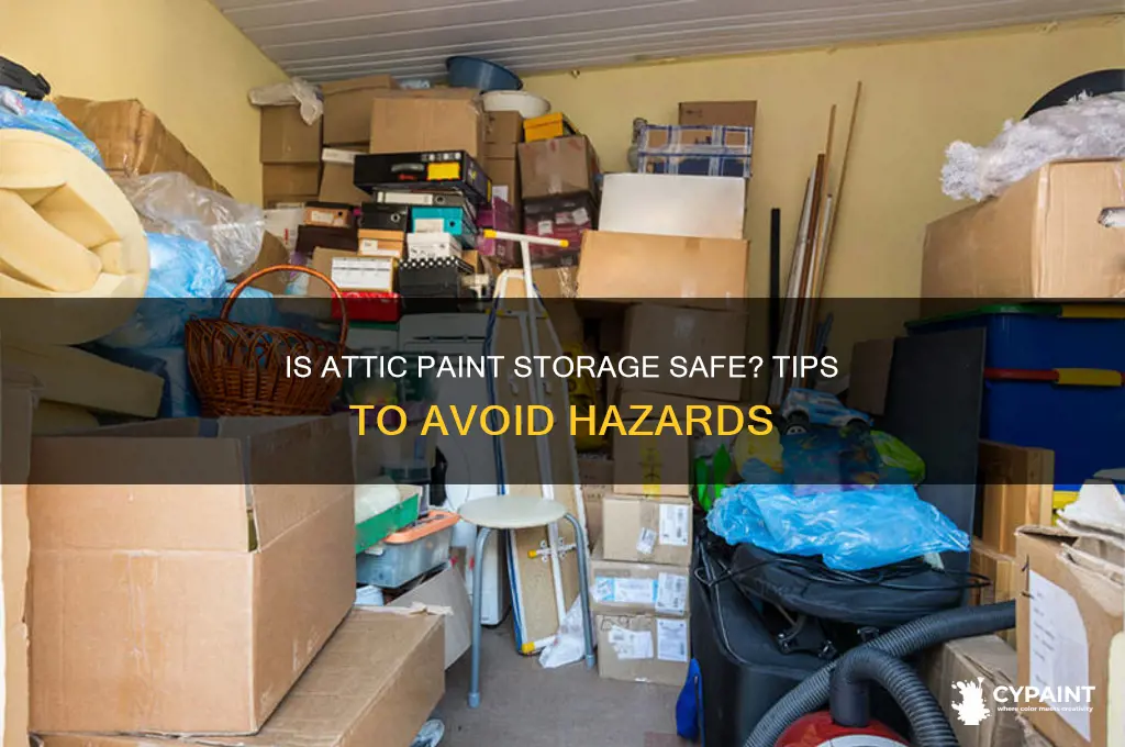 is it safe to put paint in attic
