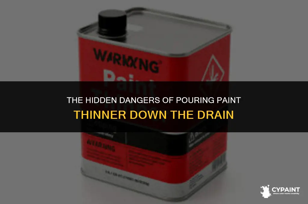 is it safe to put paint thinner down the drain