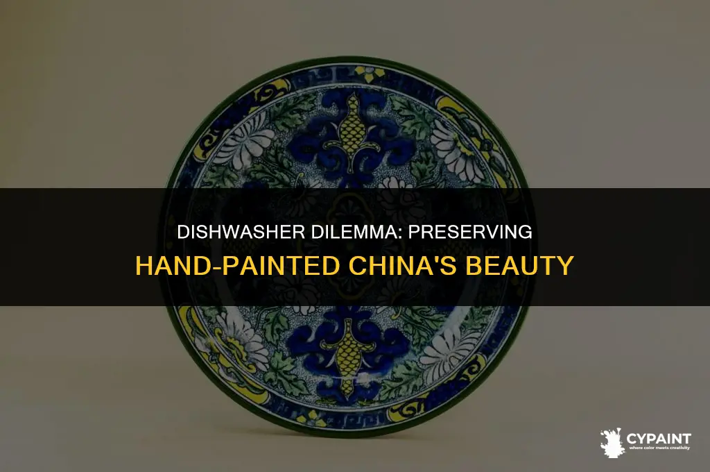 is it safe to wash hand painted china in dishwasher