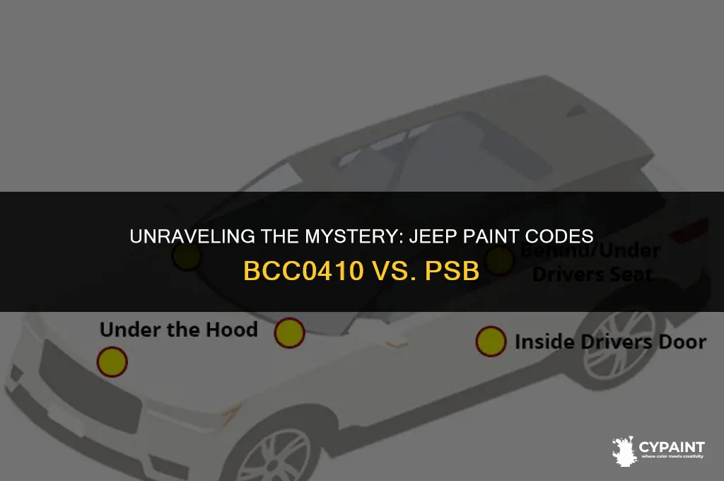 is jeep paint bcc0410 the same as jeep paint psb