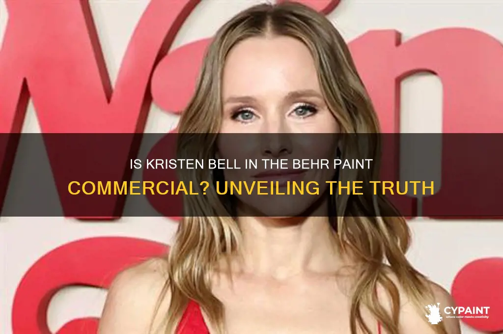 is kristen bell in the behr paint commercial