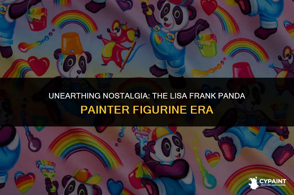 is lisa frank panda painter figurine from 1980
