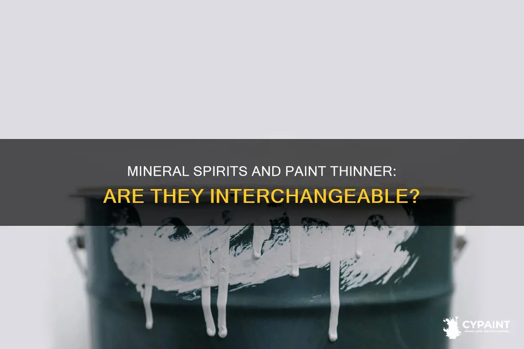 is mineral spirits the same as paint thinner zar