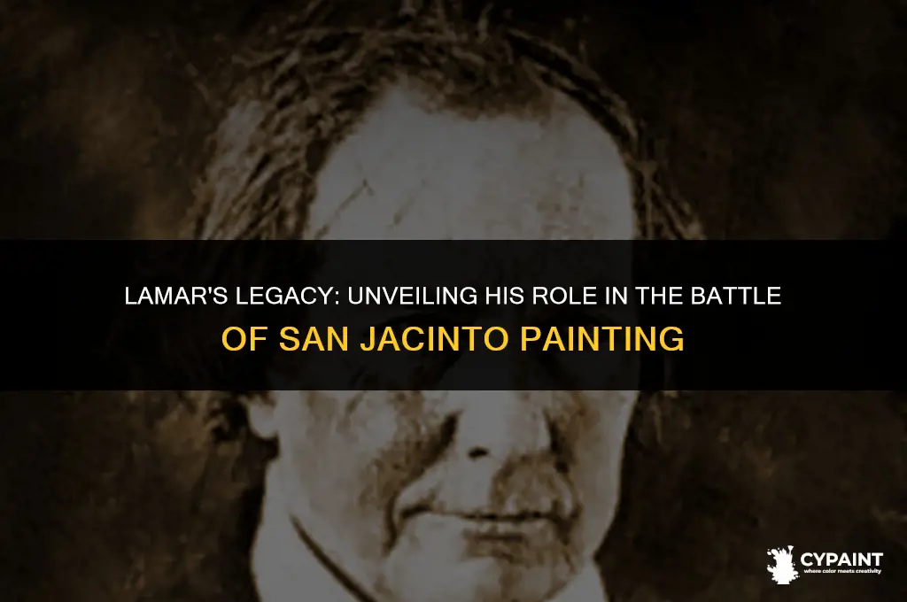 is mirabeau lamar in the battle of san jacinto painting