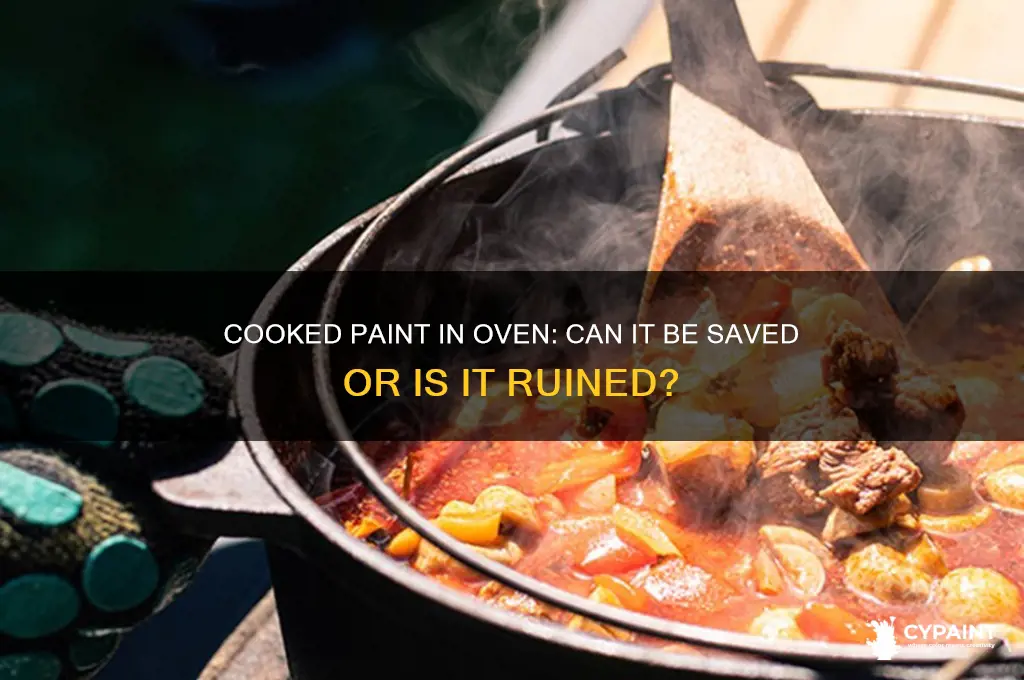 is my oven ruined cooked paint in it