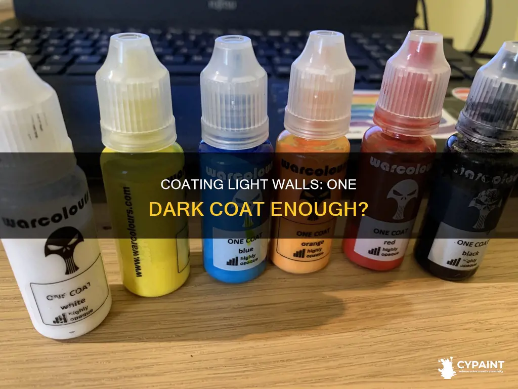 is one coat of paint enough dark over light