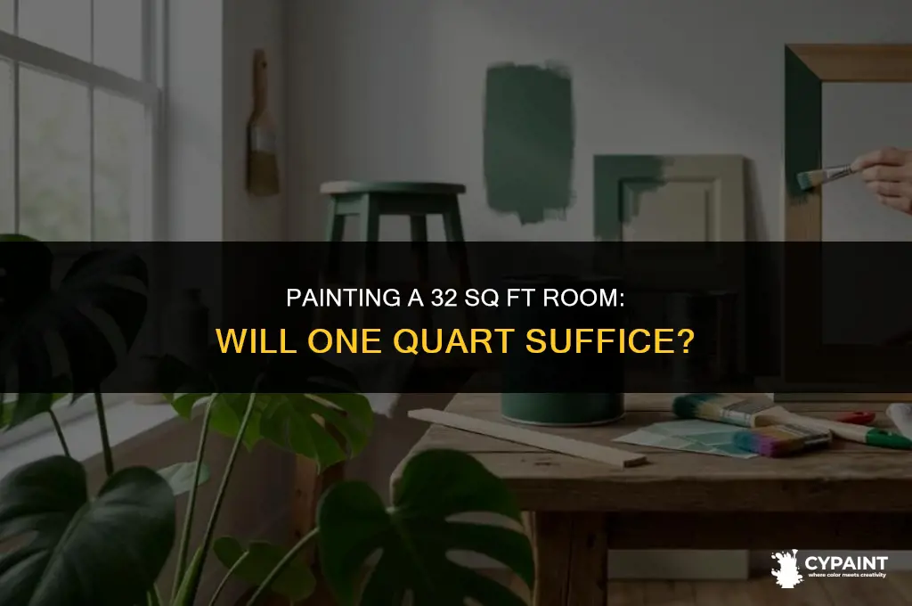 is one quart of paint enough for 32 sq ft