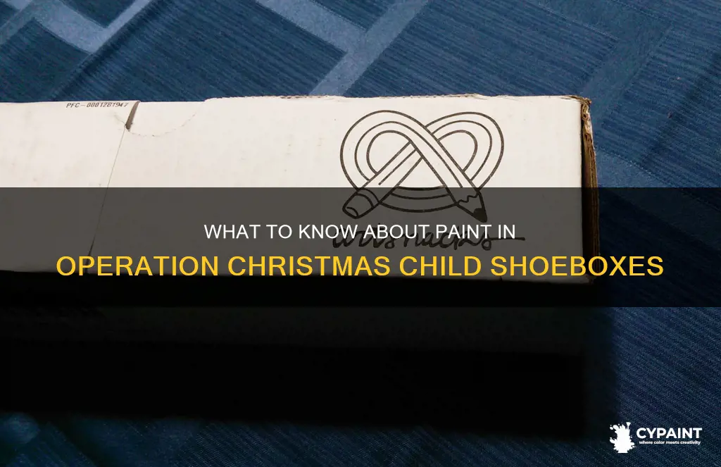 is paint allowed in an operation christmas child shoebox