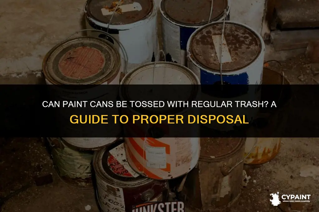 is paint allowed to be included with the regular garbage