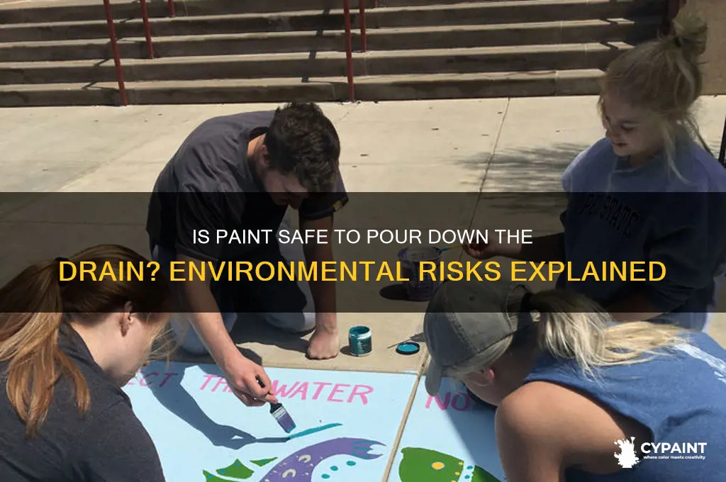 is paint ok to go down the drain