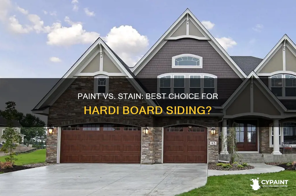 is paint or stain recommended for hardi board