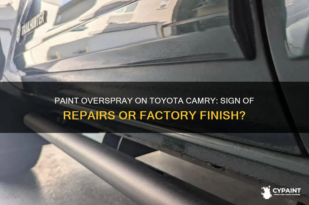 is paint overspray toyota camryan indication of repair