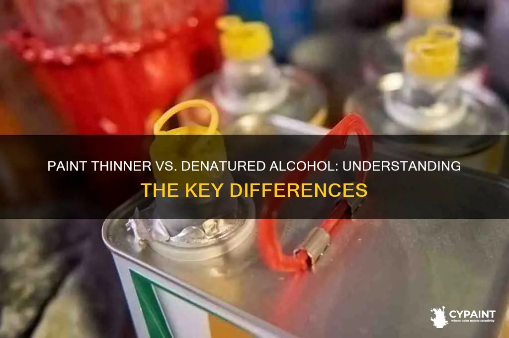 is paint thinner the same as denatured alcohol