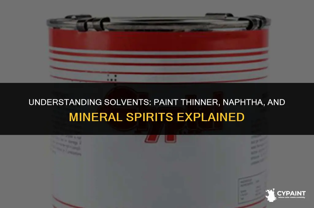 is paint thinner the same as naptha and mineral spirits
