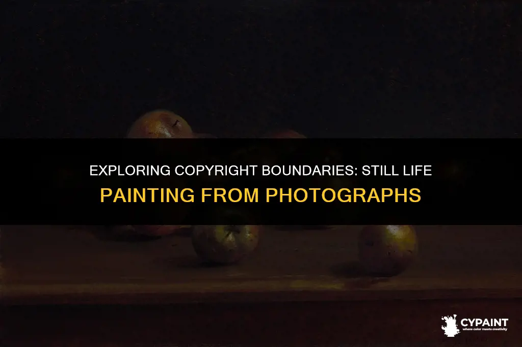 is painting a still life from a photograph copyright infringement