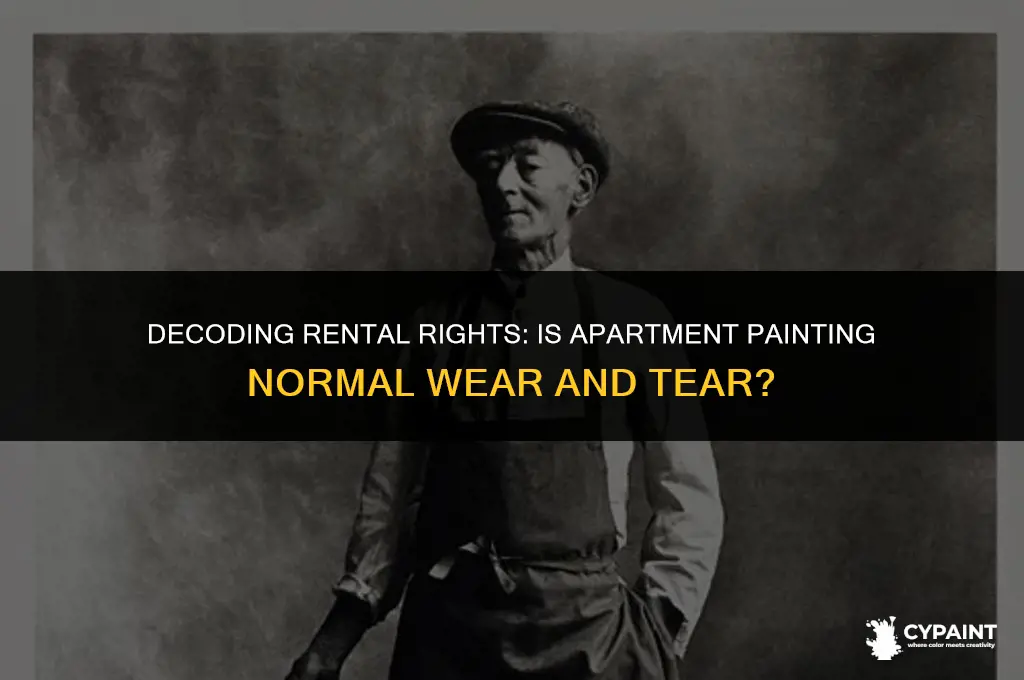 is painting considered normal wear and tear in an apartment