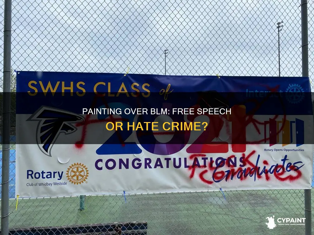 is painting over a blm sign a hate crime