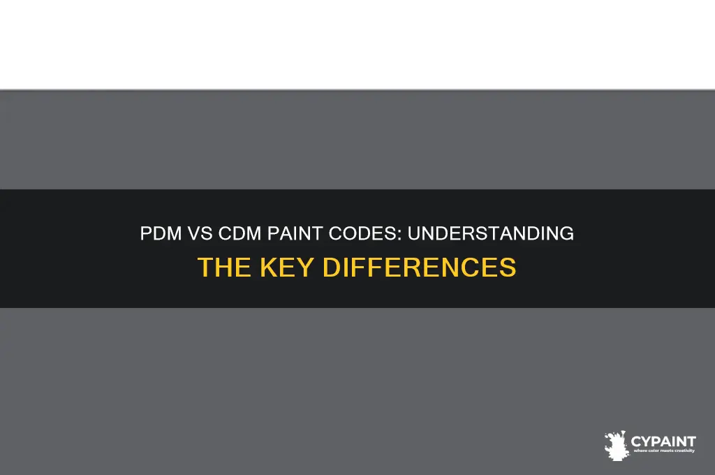 is pdm and cdm the same paint code