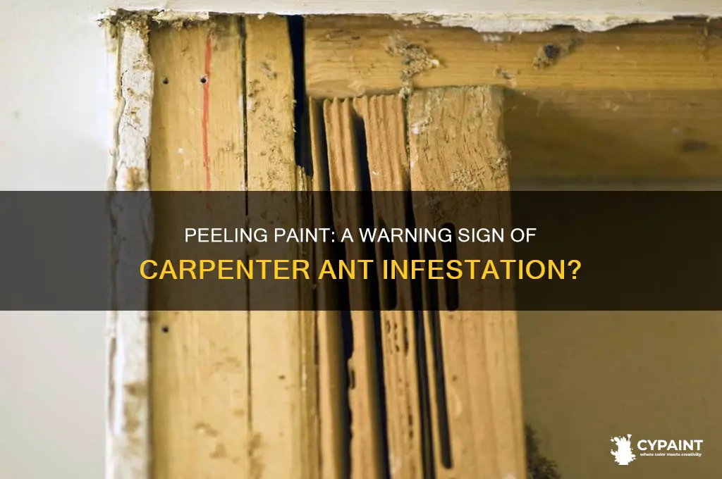 is peeling paint a sign of carpenter ants