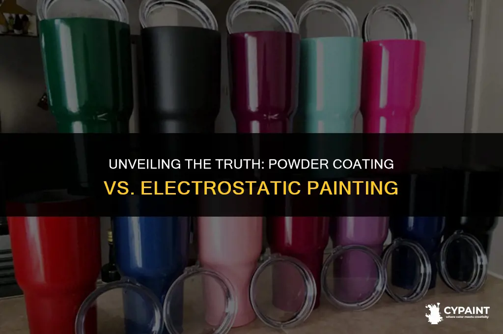 is powder coat and electrostatically applied paint the same thing