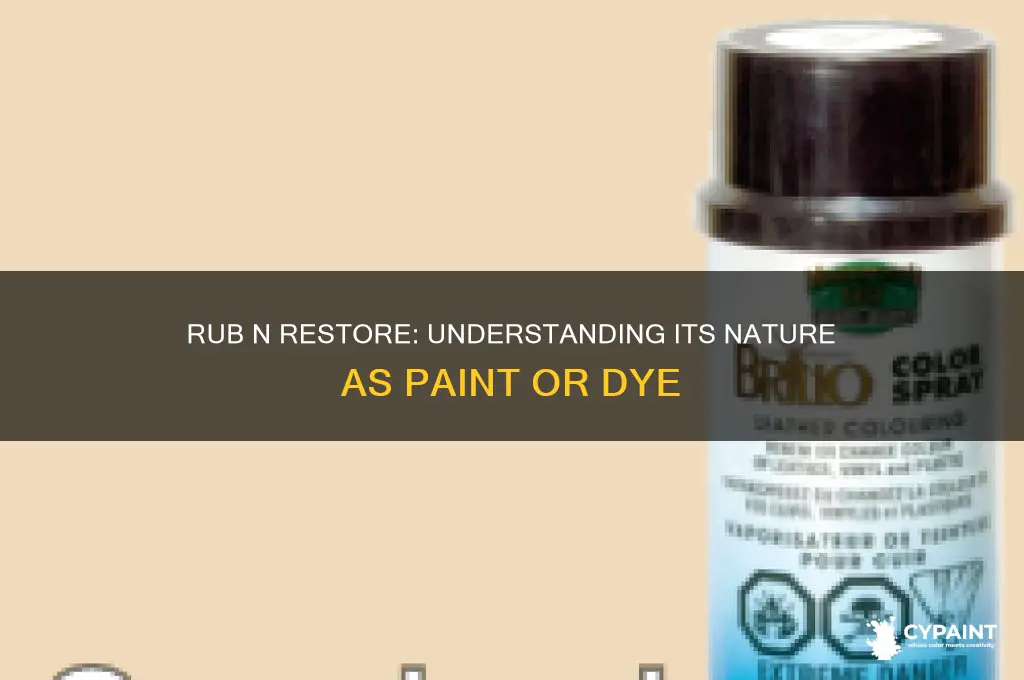 is rub n restore a paint or dye