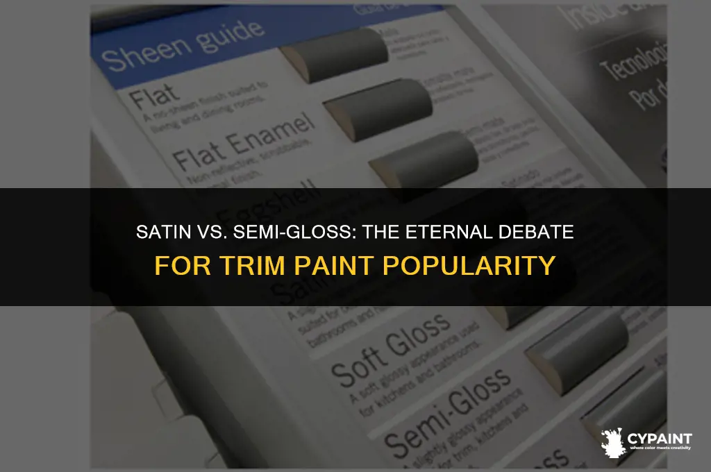 is satin or semi gloss more popular for trim paint