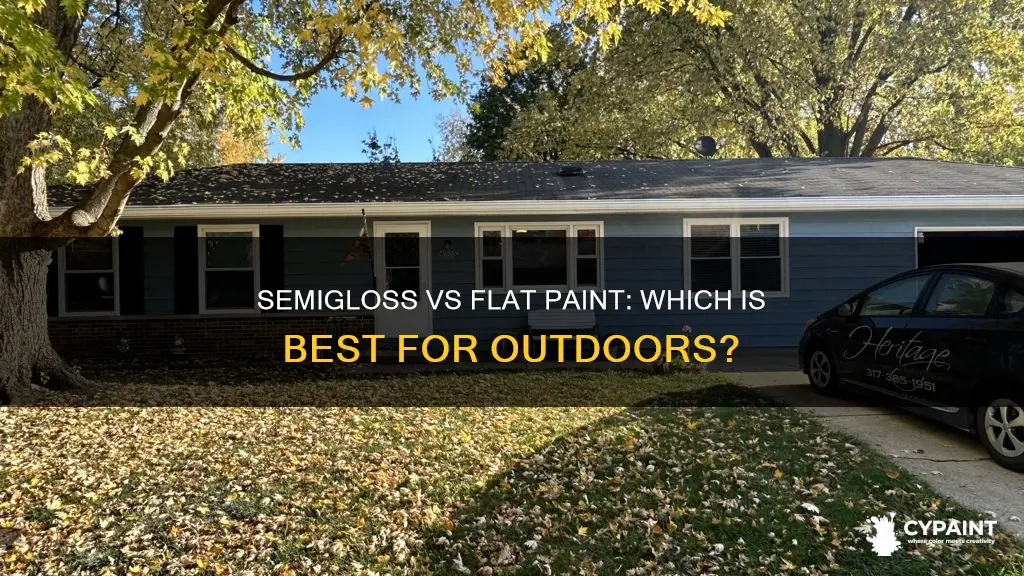 is seminglosss paint better than flat paint for outdoor