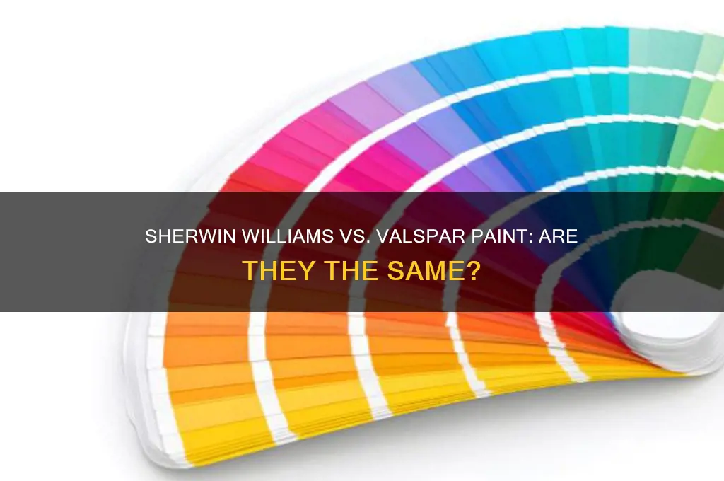 is sherwin williams and valspar paint the same