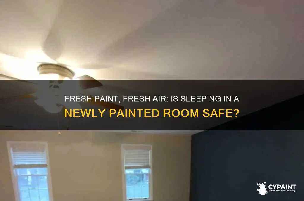 is sleeping in a freshly painted room bad
