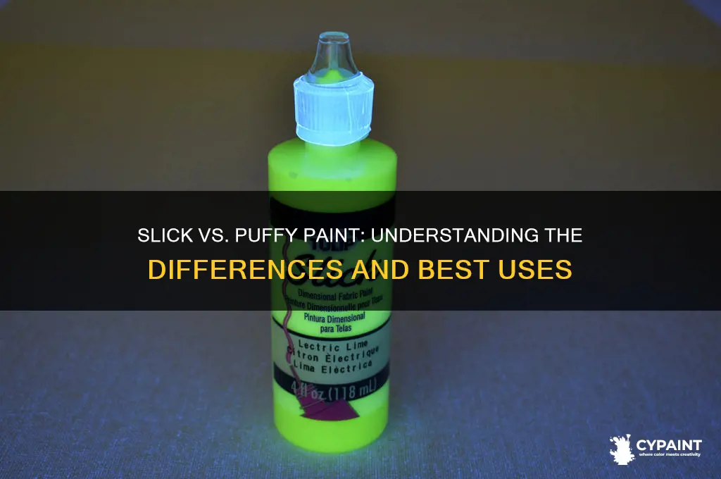 is slick paint the same as puffy paint