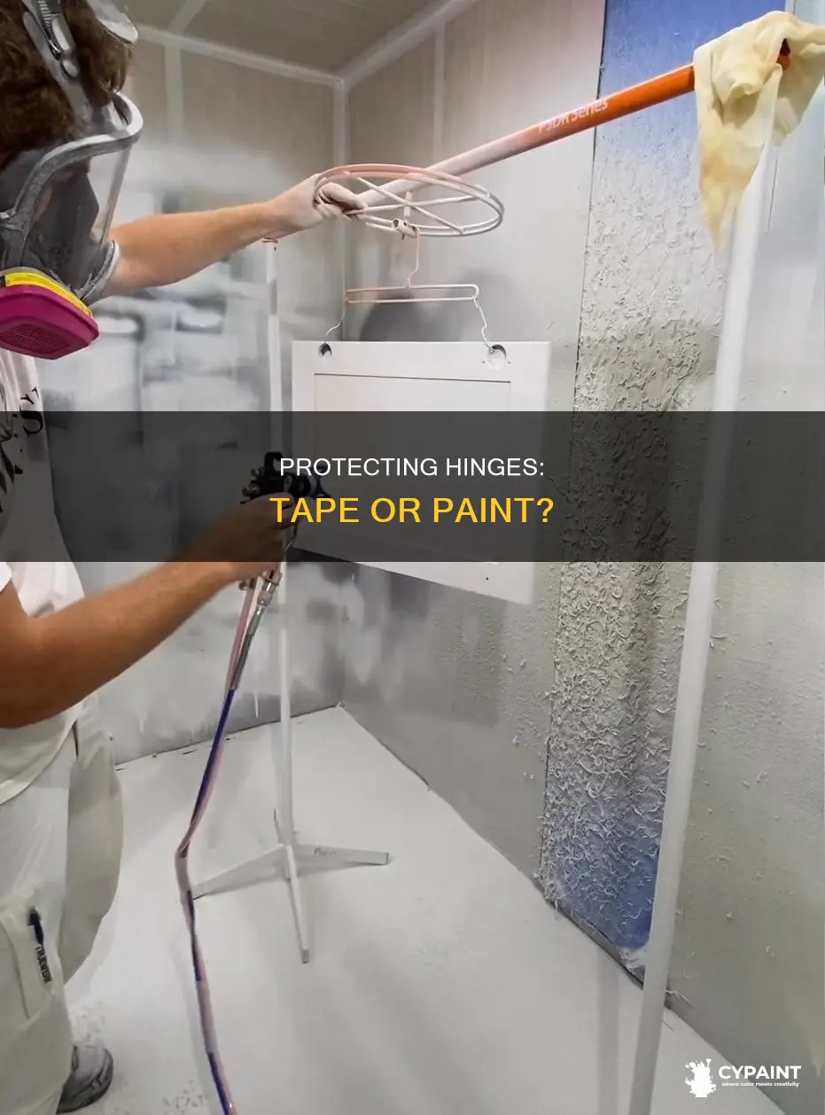 is taping the way to protect hinges from paint