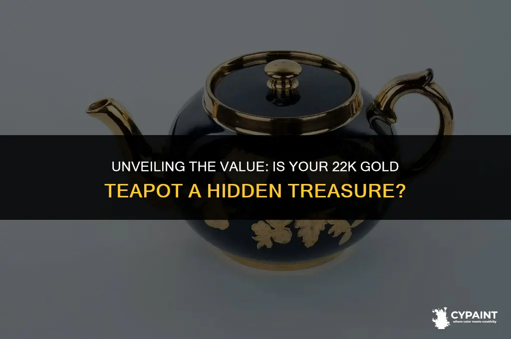 is the 22k gold painting on my teapot worth anything