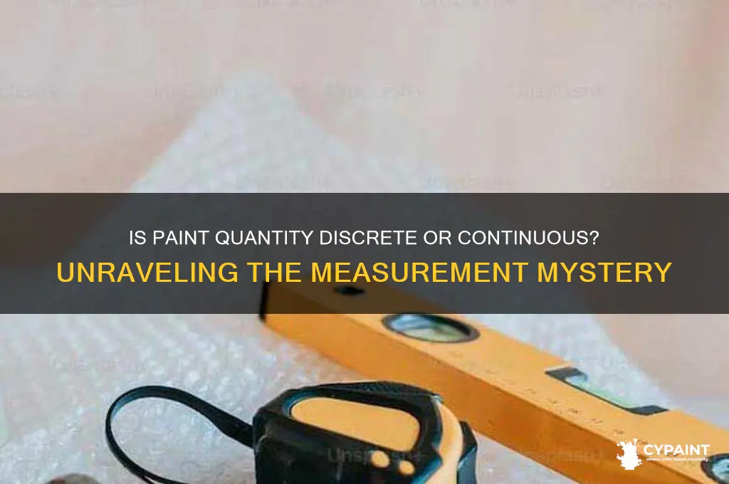is the amount of paint discrete or continuous