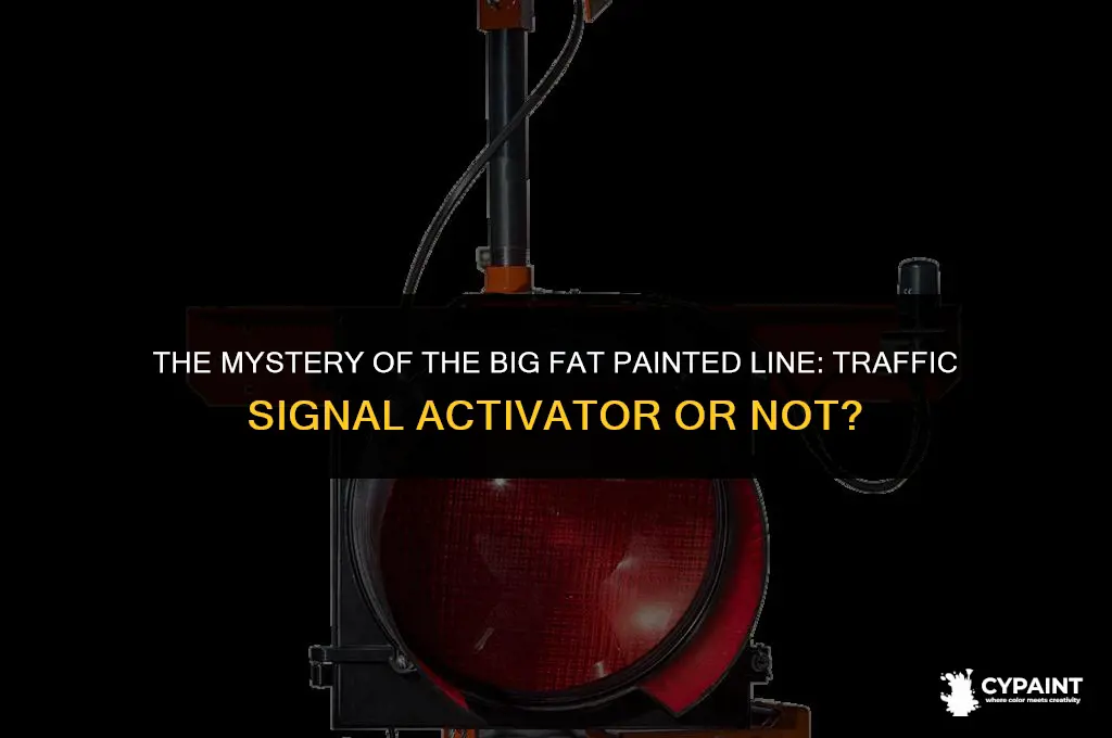 is the big fat painted line a traffic signal activator
