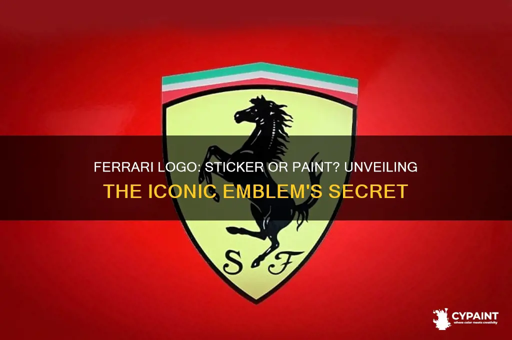 is the ferrari logo a sticker or painted