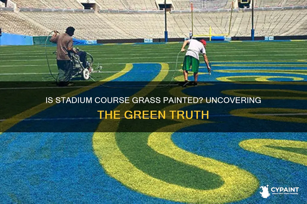 is the grass painted at the stadium course