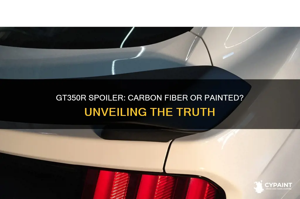 is the gt350r spoiler carbon fiber or painted