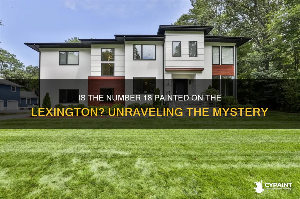 is the number 18 painted on the lexington