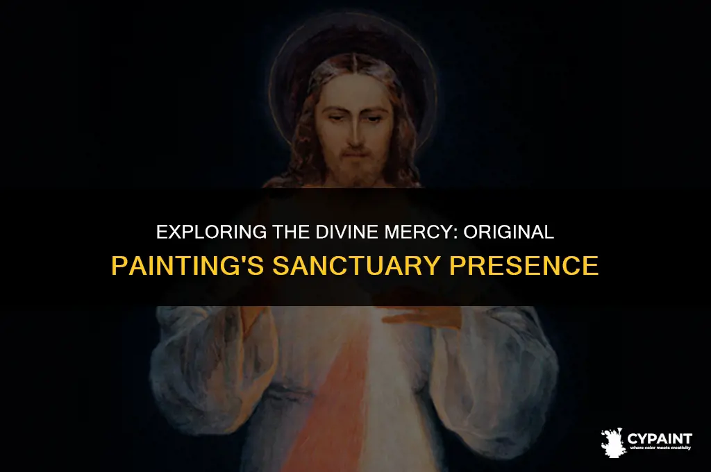 is the oeiginal painting of divine mercy in the sanctuay