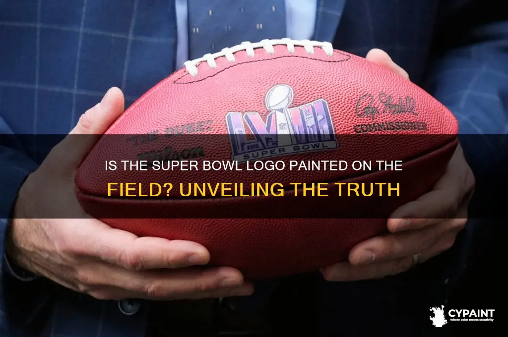 is the superbowl logo painted on the field