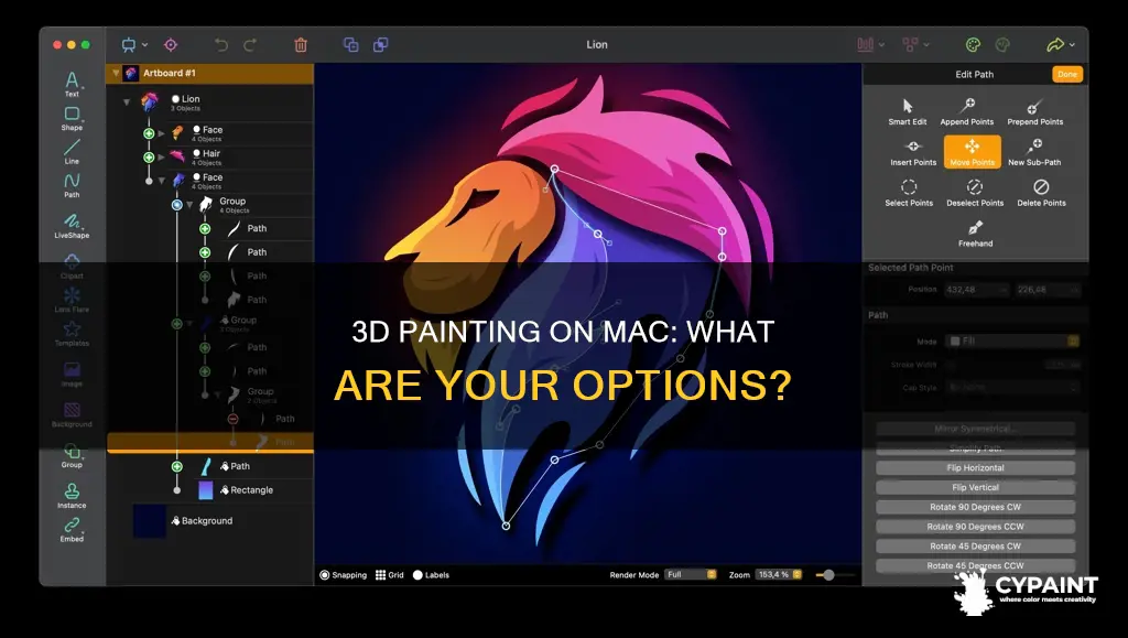 is their a paint 3d or pad on mac