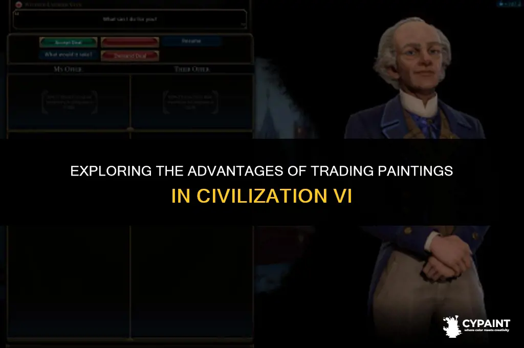 is there a benefit to trading paintings in civ 6