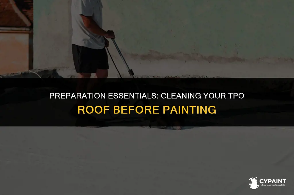 is there a cleaning process before painting tpo roof membrane