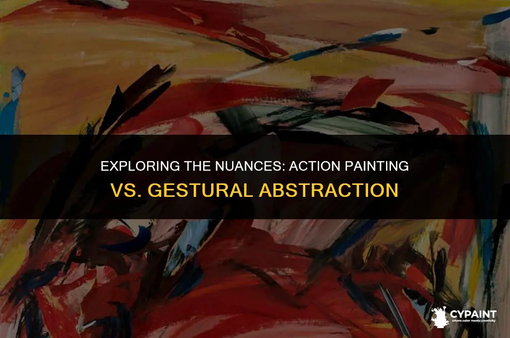 is there a difference between action painting and gestural abstraction