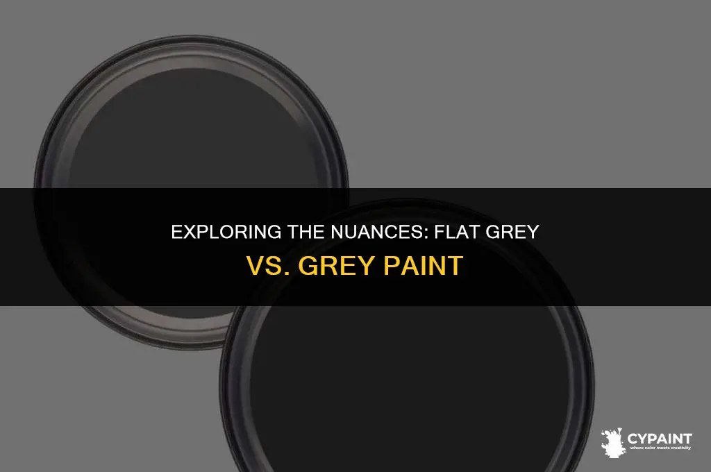 is there a difference between flat grey and grey paint